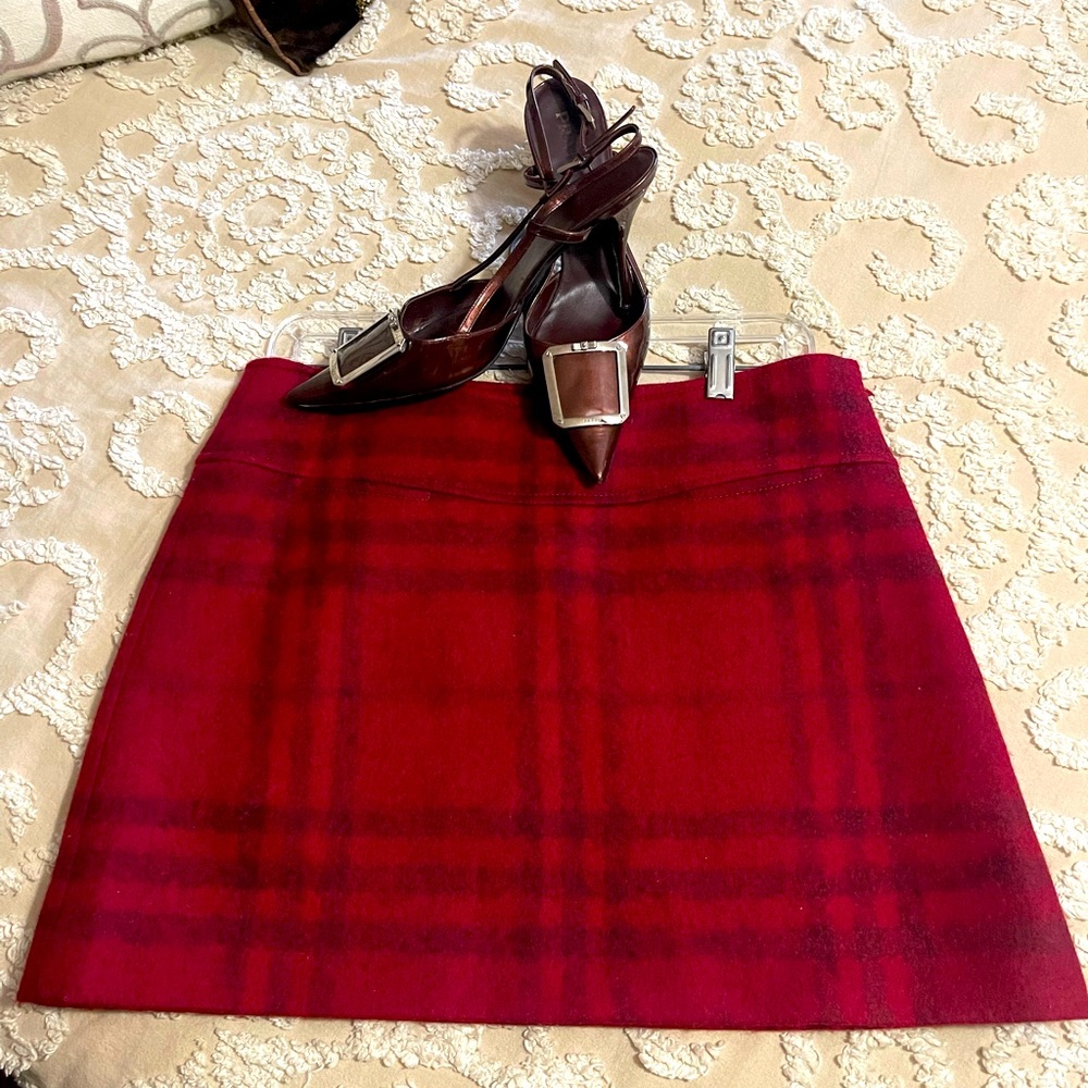 Burberry skirt.